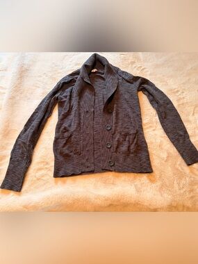 Mossimo Supply Co Gray Shawl Collar Button Cardigan Sweater